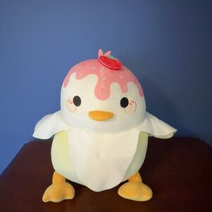 Honeymaru Banana Duck Mochi 12” Plush Strawberry Sundae AQI New With Tags